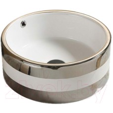 Умывальник CeramaLux C1056 (белый/серебристый)
