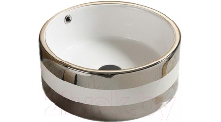 Умывальник CeramaLux C1056 (белый/серебристый)