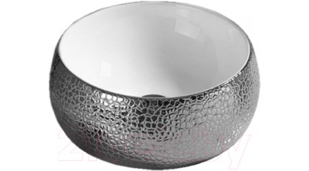 Умывальник CeramaLux C1062 (белый/серебристый)