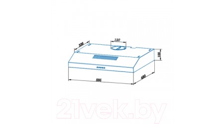 Вытяжка плоская Cata C1-T600 X