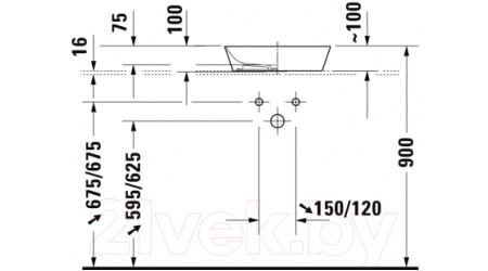 Умывальник Duravit Cape Cod (2340430000)