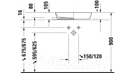Умывальник Duravit Cape Cod (2347550000)