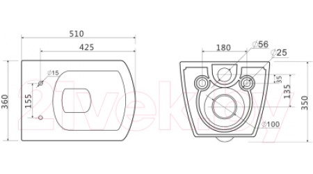 Унитаз подвесной BelBagno Carina BB514CHR/BB1077SC