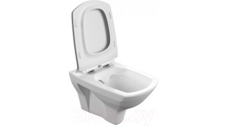 Унитаз подвесной с инсталляцией Cersanit Carina New Clean S-MZ-CARINA-XL-COn-S-DL-w + 458.124.21.1