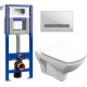 Унитаз подвесной с инсталляцией Cersanit Carina S-MZ-CARINA-XL + 63475 + P-BU-PIL/Whg/Gl
