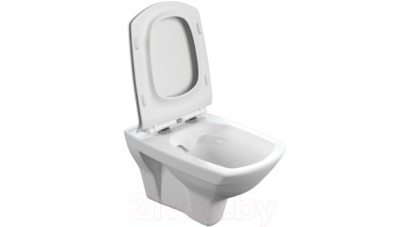 Унитаз подвесной с инсталляцией Cersanit Carina S-MZ-CARINA-XL-COn-S-DL-w + 525 040000 + D7 040037