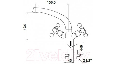 Смеситель Kaiser Carlson 11061 