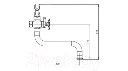 Смеситель Kaiser Carlson Lux 11255 