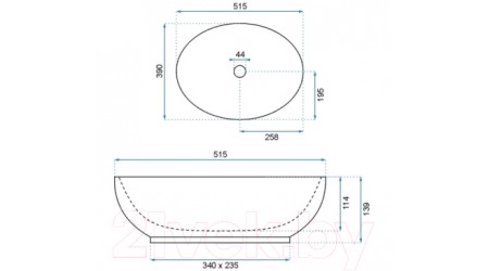 Умывальник REA Carola Slim U8198