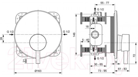Смеситель Ideal Standard Cerafine A7388AA + A1000NU 