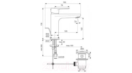 Смеситель Ideal Standard Cerafine BC699XG 