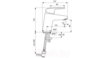 Смеситель Ideal Standard Ceraflex B1710AA 