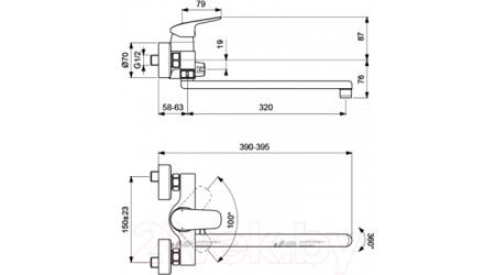 Смеситель Ideal Standard Ceraflex B1741AA 
