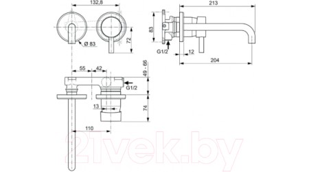 Смеситель Ideal Standard Ceraline A6938XG 