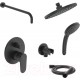 Душевая система Ideal Standard Ceraline Black 6в1 SetA7193XG