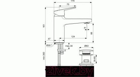Смеситель Ideal Standard Ceraplan BD229AA 