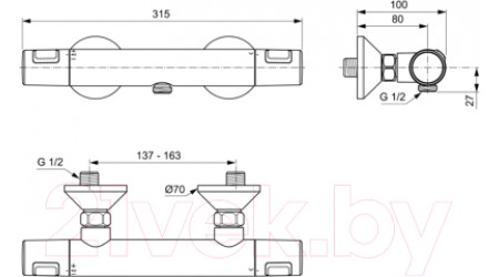 Смеситель Ideal Standard Ceratherm A7201AA 