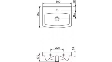 Умывальник Cersanit Cersania 50 (S-UM-CE50/1-w)