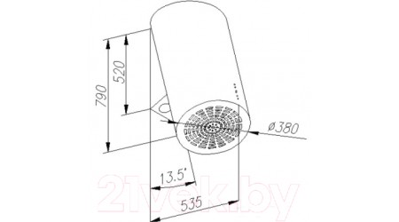 Вытяжка коробчатая Ciarko OR P 38 (нержавеющая сталь)