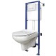 Унитаз подвесной с инсталляцией Cersanit City New Clean On + Link Pro (S-SET-CITYC/LPRO/S-DL/In-Wg-w)