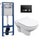 Унитаз подвесной с инсталляцией Cersanit City New Clean On + S-IN-MZ-VECTOR + P-BU-MOV/Blg/Gl