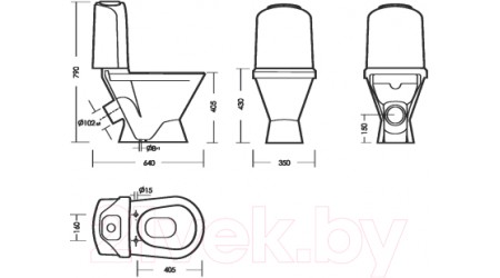 Унитаз напольный Sanita Classic Comfort CSCSLCC01040611