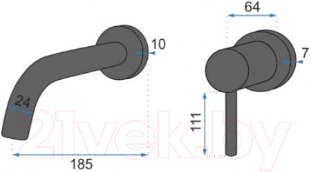 Смеситель PEA CM547811 (черный) 
