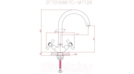 Смеситель Cron CN4242-2 