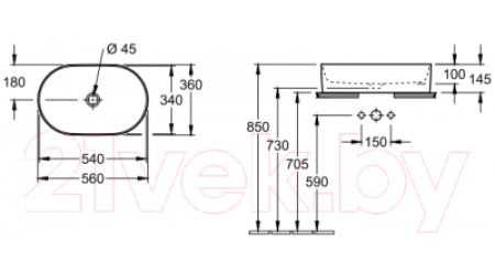 Умывальник Villeroy & Boch Collaro 4A19-56-01