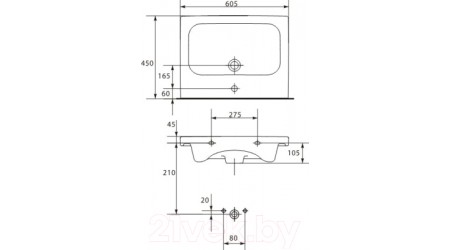 Умывальник Cersanit Colour Col 60B (S-UM-COL60/1-w)