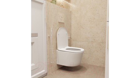 Унитаз подвесной с инсталляцией Wave Comfort / 553556 (с кнопкой смыва)