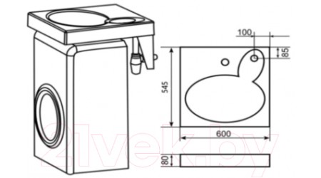 Умывальник ANDREA Comfort 60 / 4680028070337