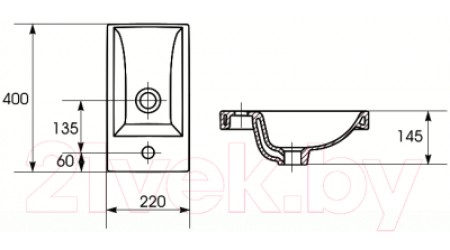 Умывальник Cersanit Como 40 (S-UM-COM40/1-w)