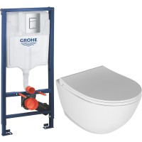 Унитаз подвесной с инсталляцией Quarter Bath Concorde 70CO03052 + Rapid SL 38772001