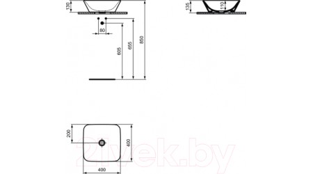 Умывальник Ideal Standard Connect Air E034701