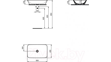 Умывальник Ideal Standard Connect Air E034801