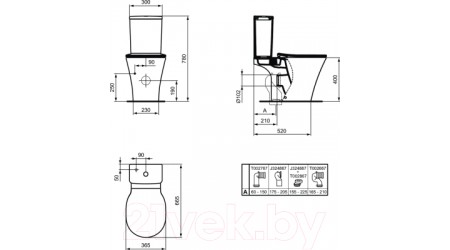 Унитаз напольный Ideal Standard Connect Air AquaBlad E009701