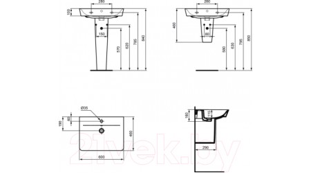 Умывальник Ideal Standard Connect Air Cube E074201