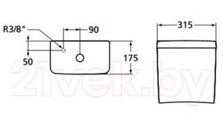 Сливной бачок Ideal Standard Connect Cube E797001