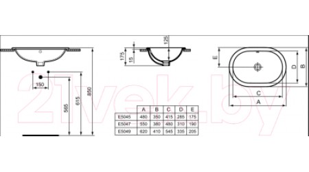 Умывальник Ideal Standard Connect E504501
