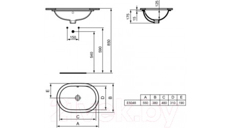 Умывальник Ideal Standard Connect E504801