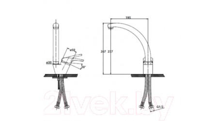 Смеситель Kaiser County 55244-2 