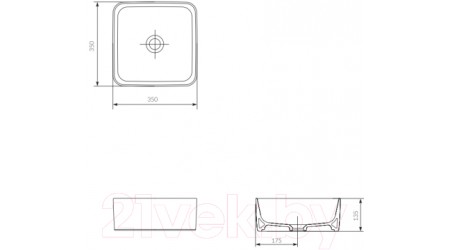 Умывальник Cersanit Crea 35 Square (P-UM-CRE35/1-oc-S)
