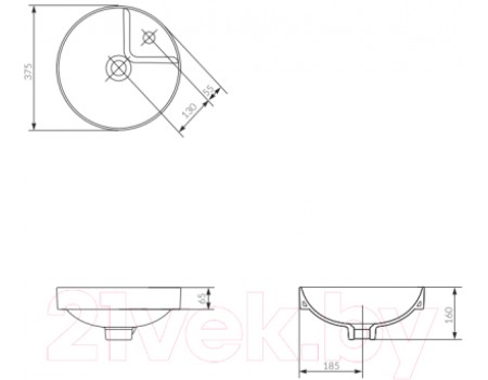 Умывальник Cersanit Crea 38D (P-UM-CRE38/1-ic)