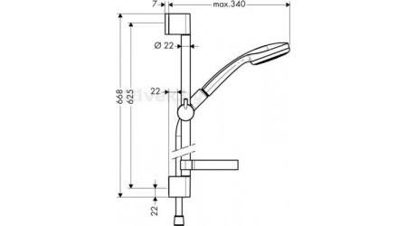 Душевой гарнитур Hansgrohe Croma 100 27717000