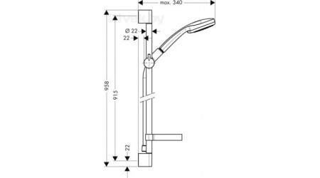 Душевой гарнитур Hansgrohe Croma 100 27771000