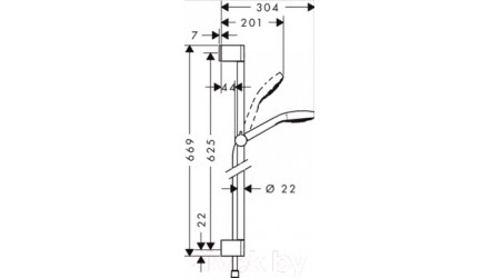 Душевой гарнитур Hansgrohe Croma Select E 26582400
