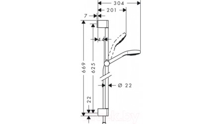 Душевой гарнитур Hansgrohe Croma Select E 26584400