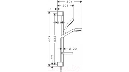 Душевой гарнитур Hansgrohe Croma Select S 26566400