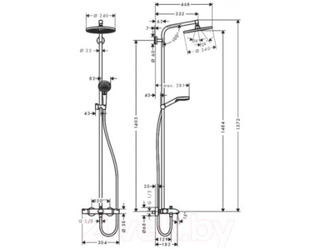 Душевая система Hansgrohe Crometta S 240 27320000